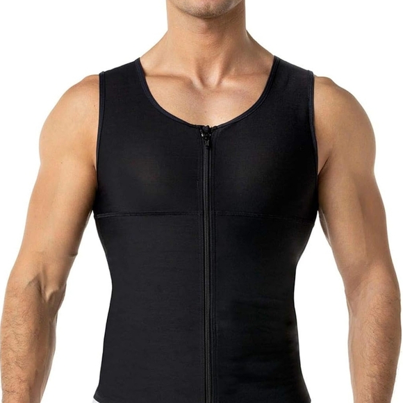 Men's Black Zip-Up Tank Top - Picture 1 of 8